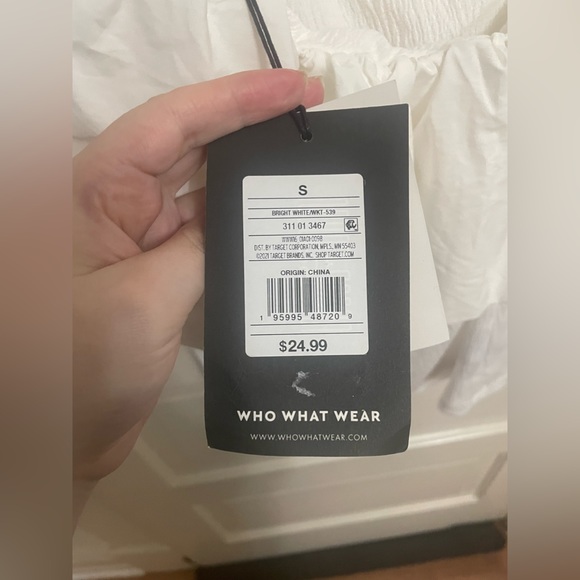 Who What Wear puff shoulder ribbed blouse size small NWT - Picture 5 of 7